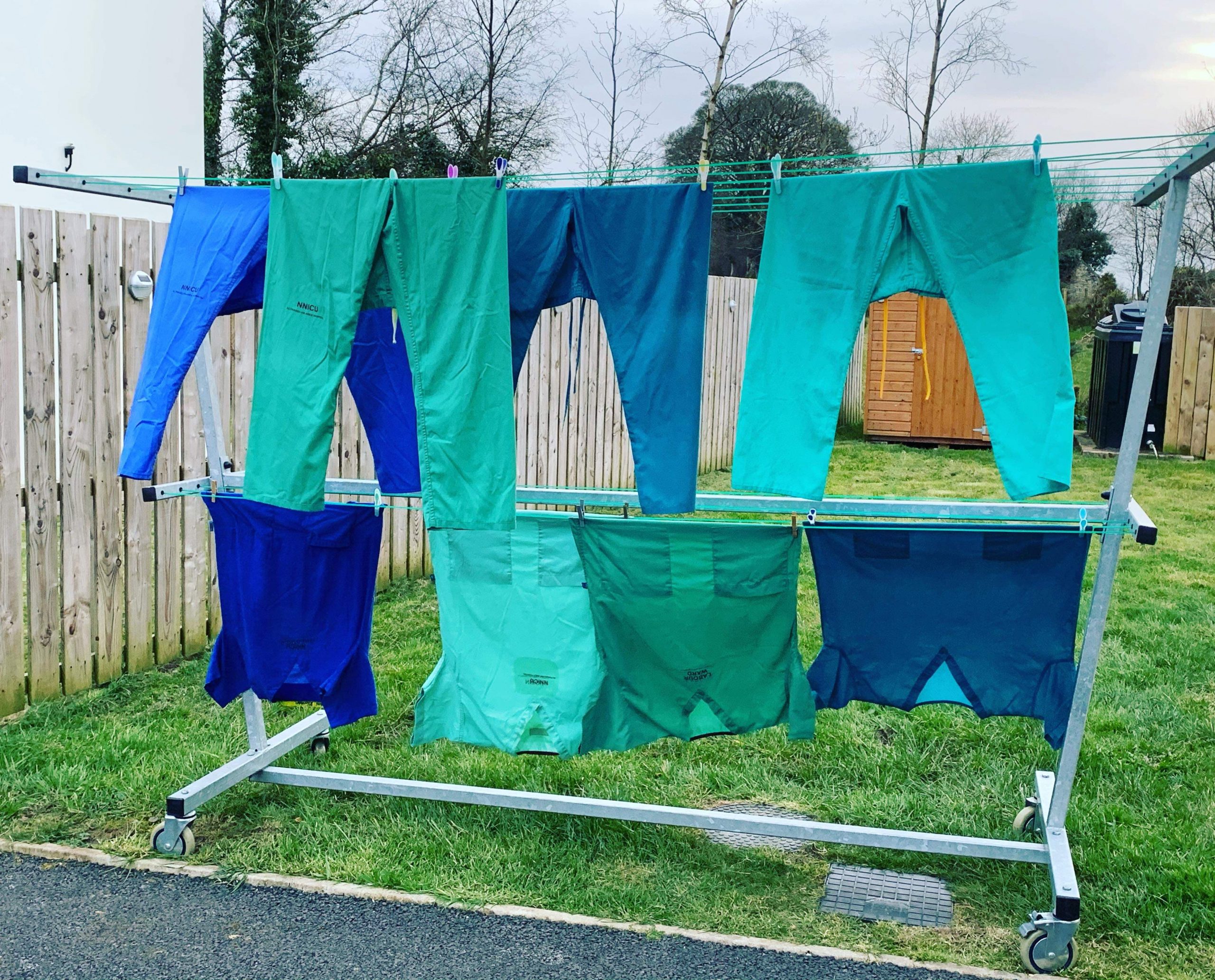 Kind-hearted Omagh woman gathering medical scrubs