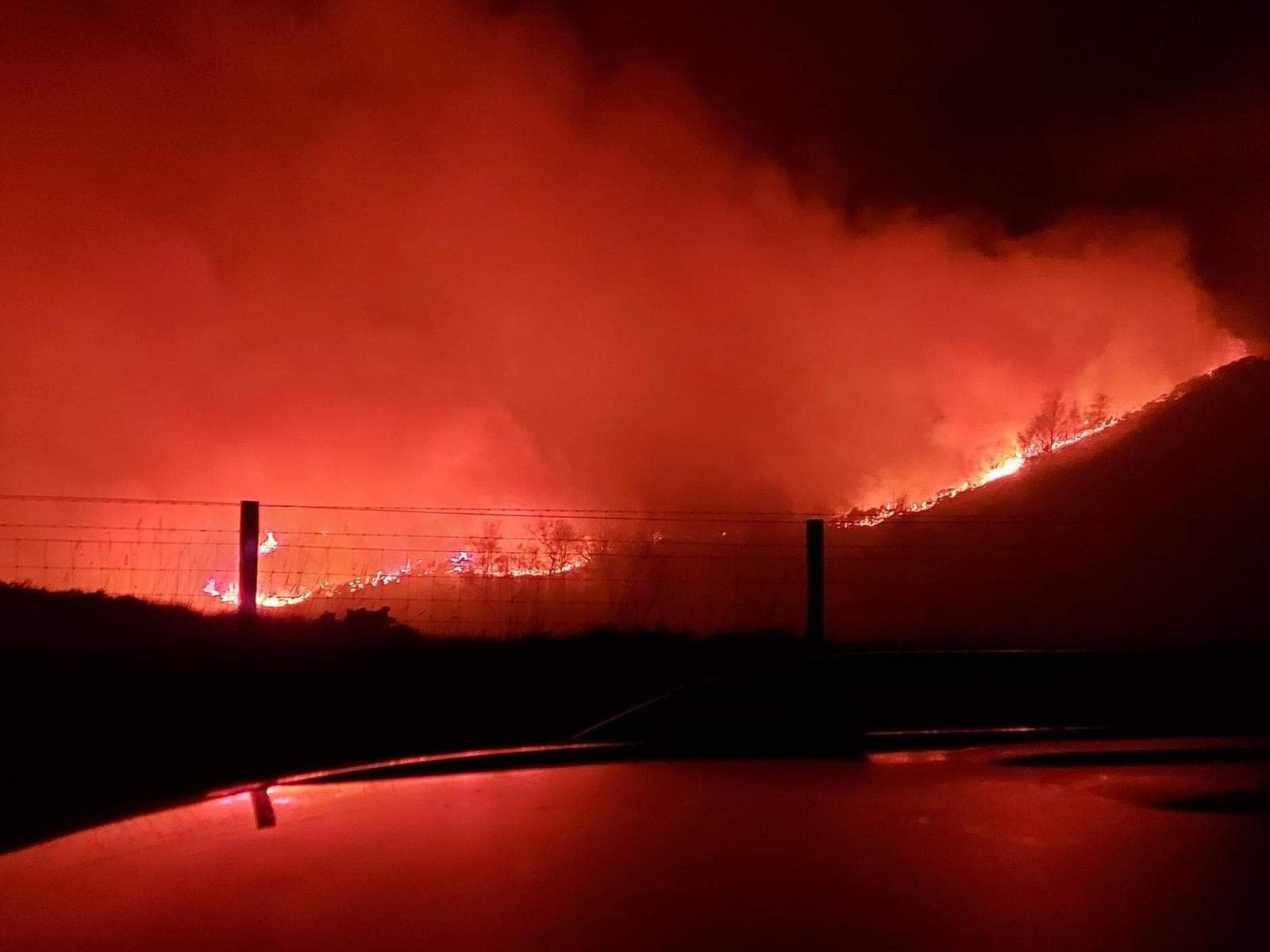 Motorists advised to avoid area due to gorse fire