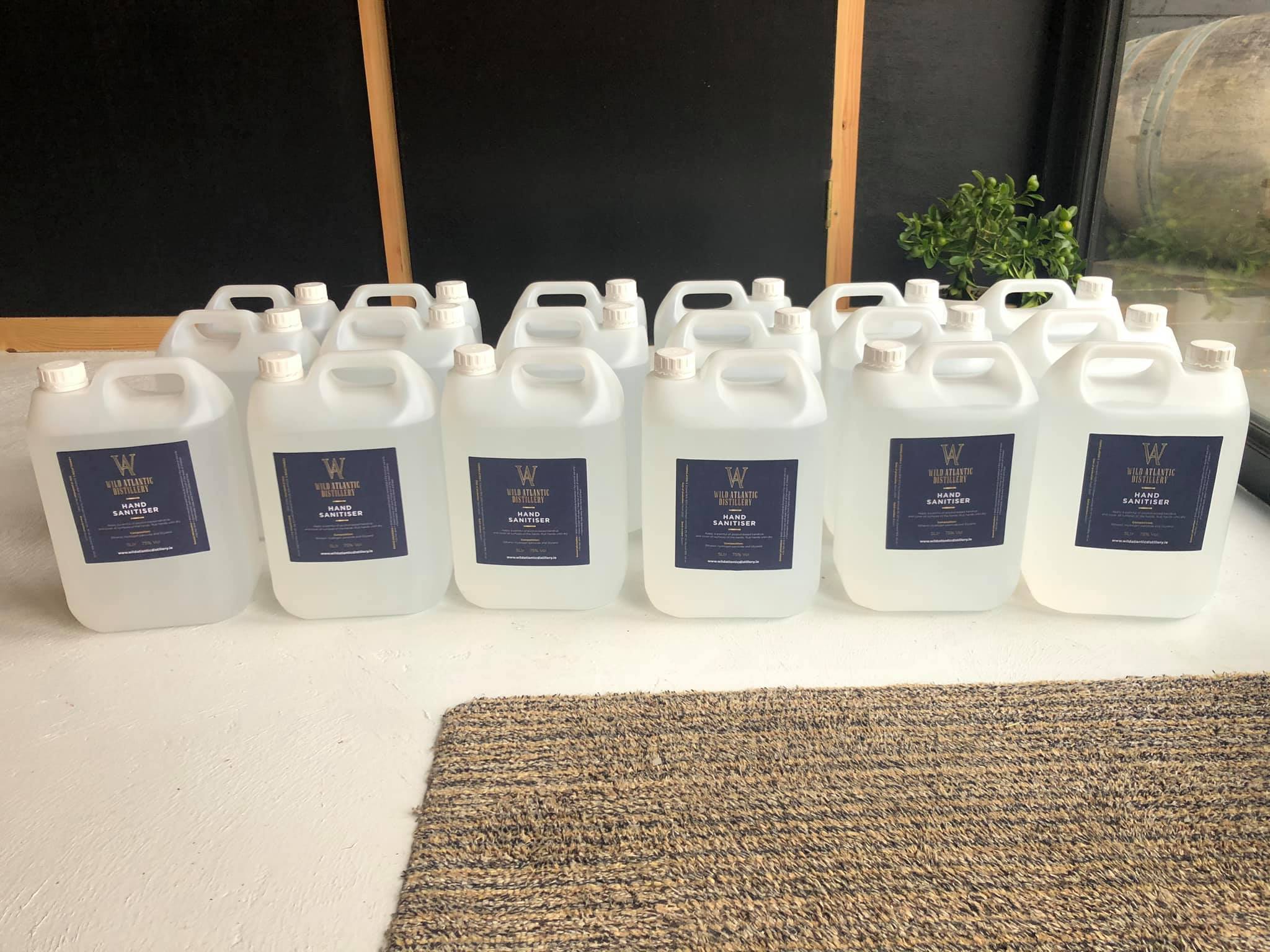 Sanitiser o’clock at Aghyaran distillery