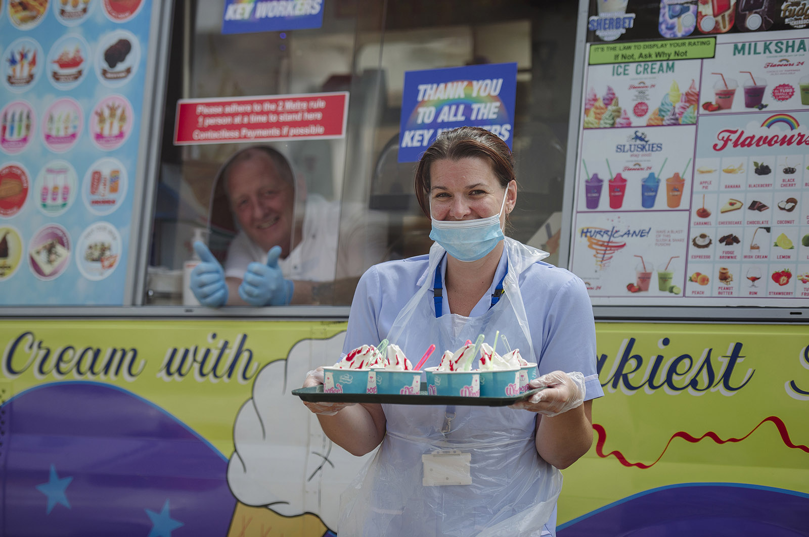 Ice cream man spreading joy during the lockdown