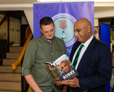 Bobby Rao and author Conor Sharkey.
