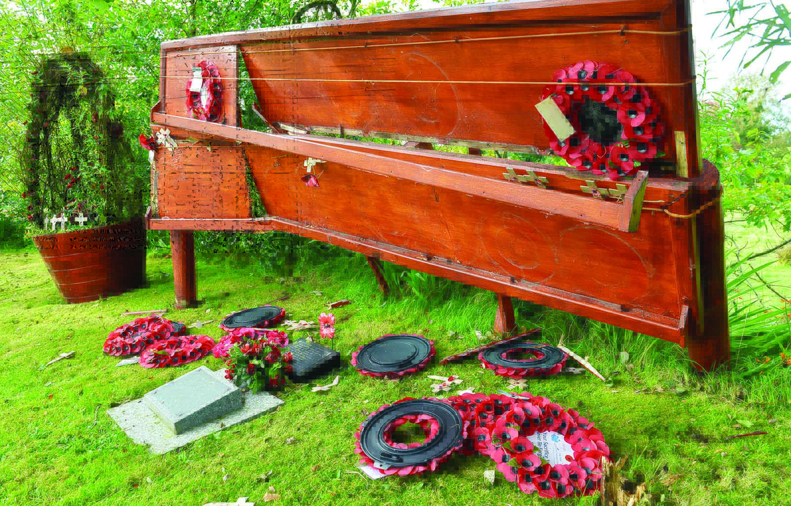 Victim’s group to restore vandalised bomb memorial