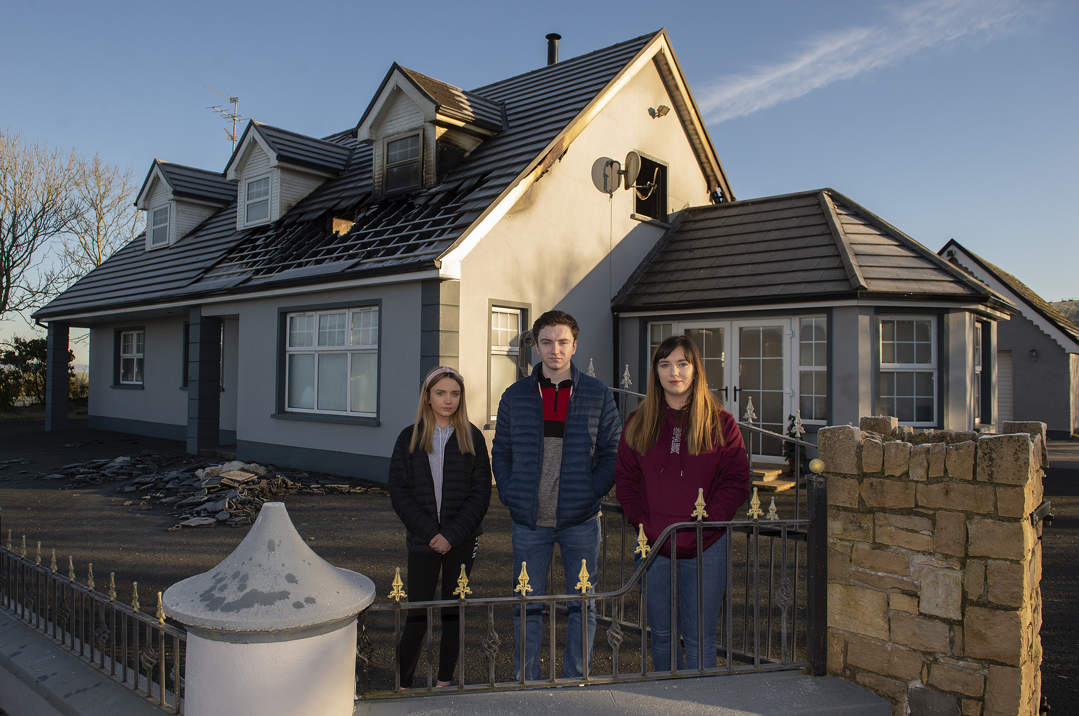 Lucky escape after fire destroys home