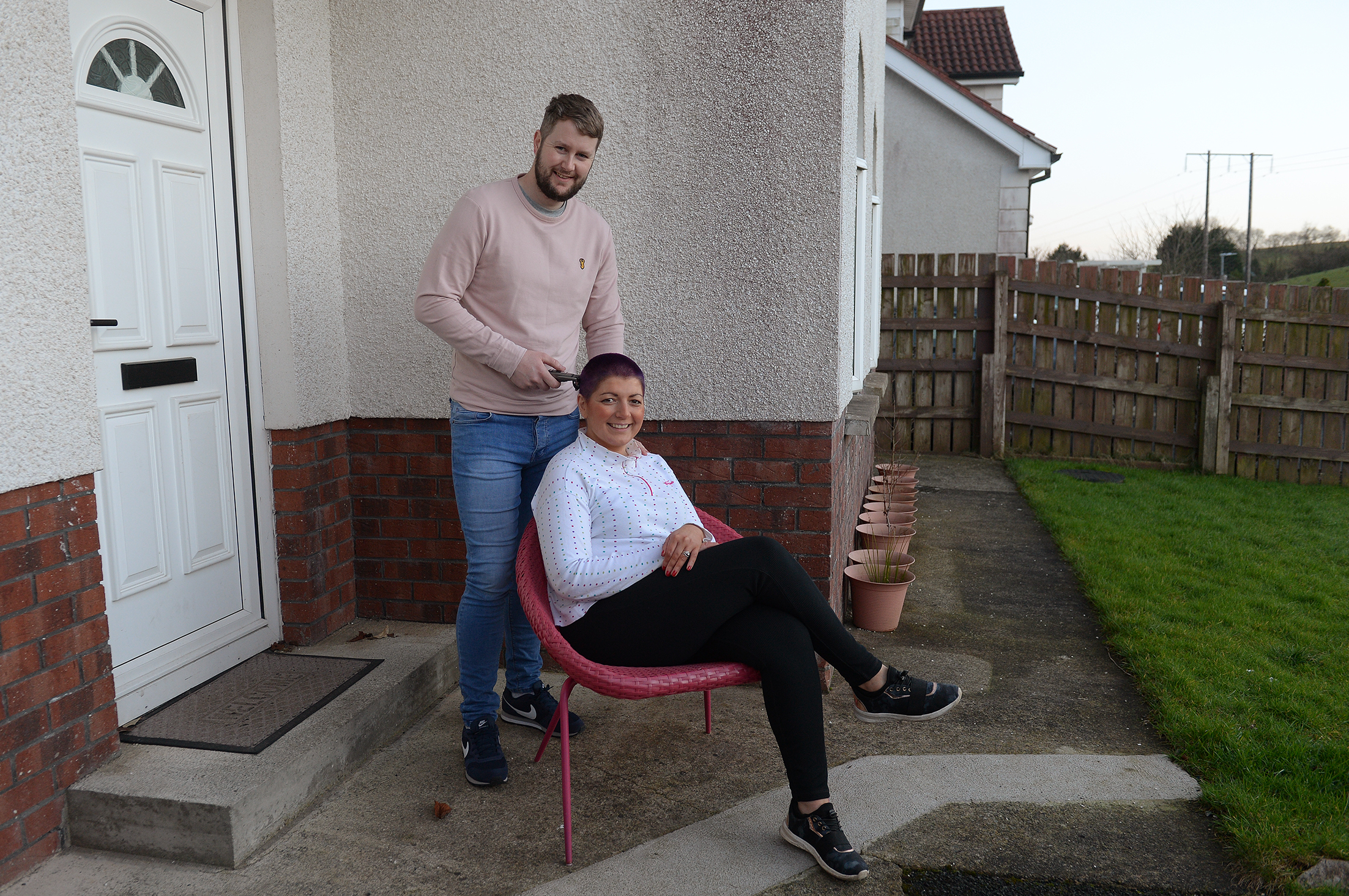 Clair raises £5,000 for charity after shaving her head