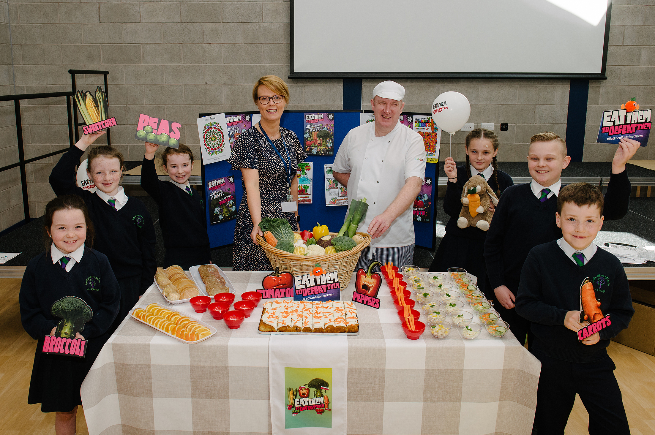 Gaelscoil pupils getting a taste of veg power!