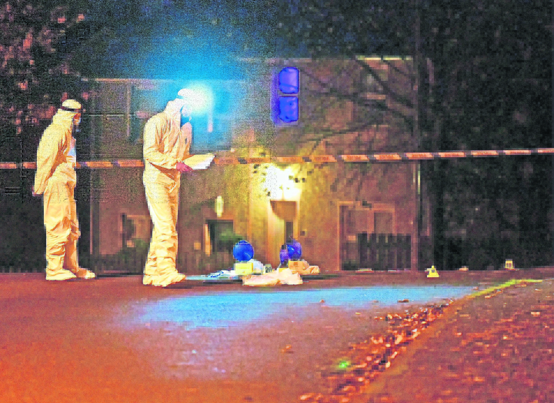 Blood-stained machete recovered from scene at Elm Avenue