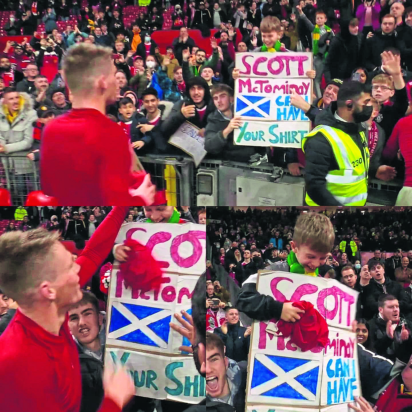 Local men help with young lad’s Man Utd shirt mission