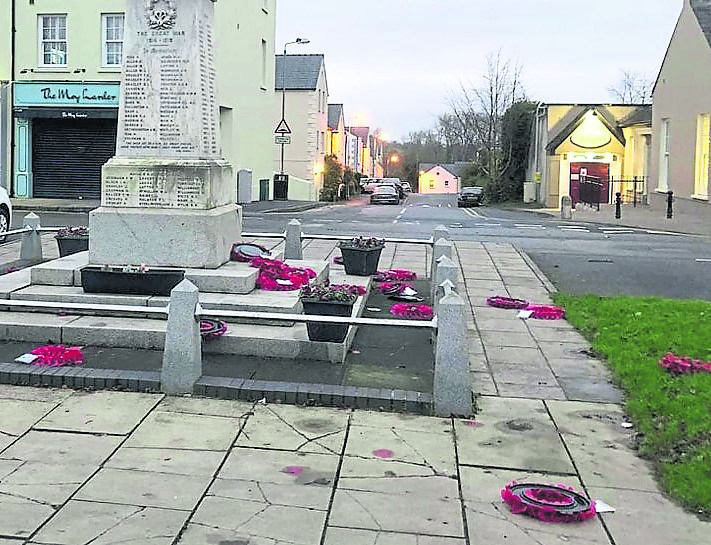 War memorial and trees damaged in vandalism spree