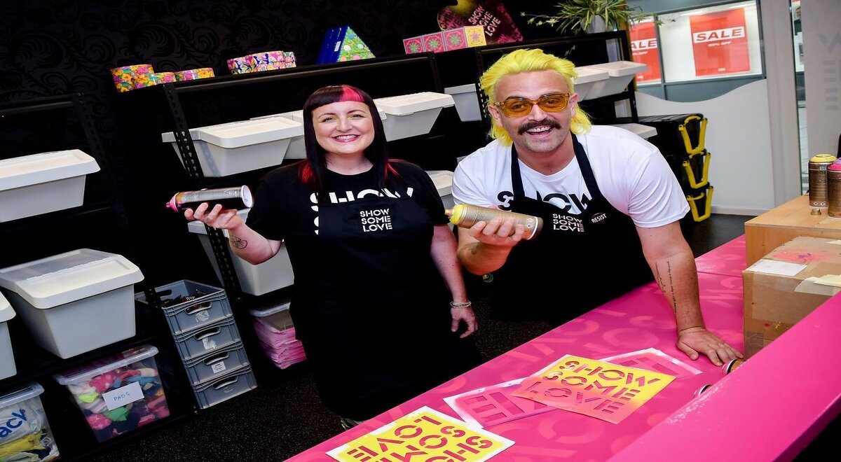 Charity collection and talk at the Square Box Theatre