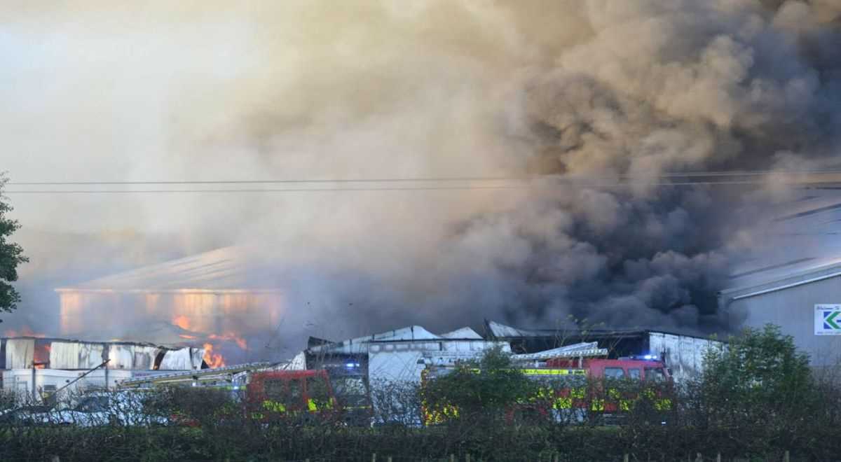 Fire service called to large blaze near Beragh