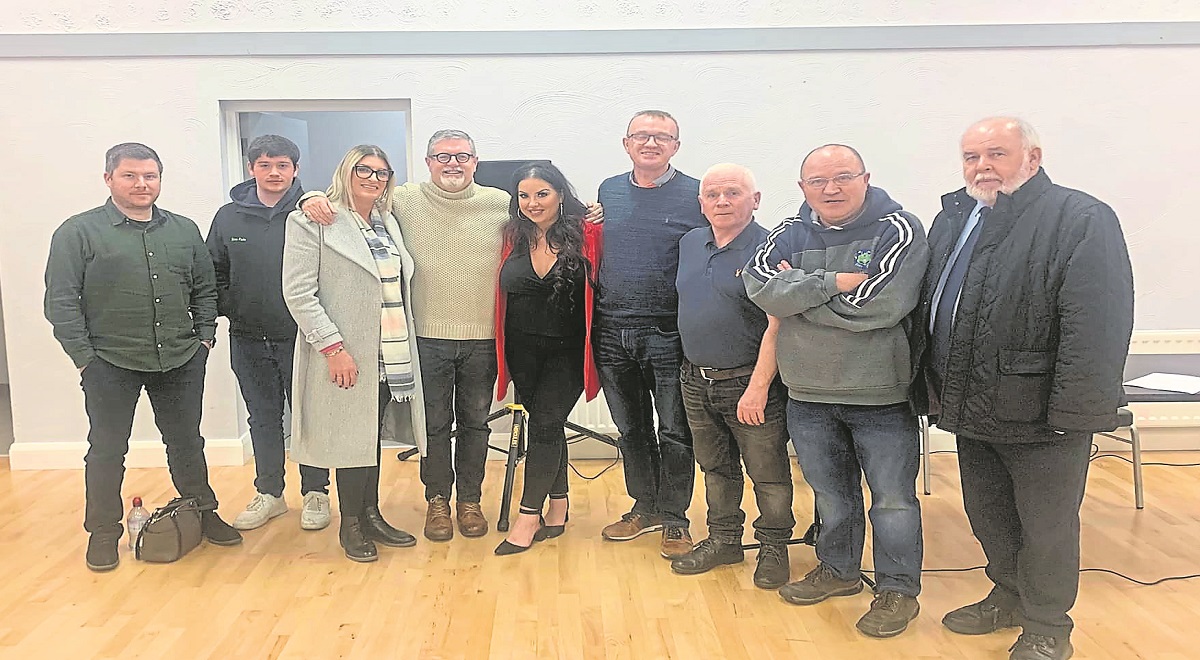 Author of Joe McKelvey book at commemoration