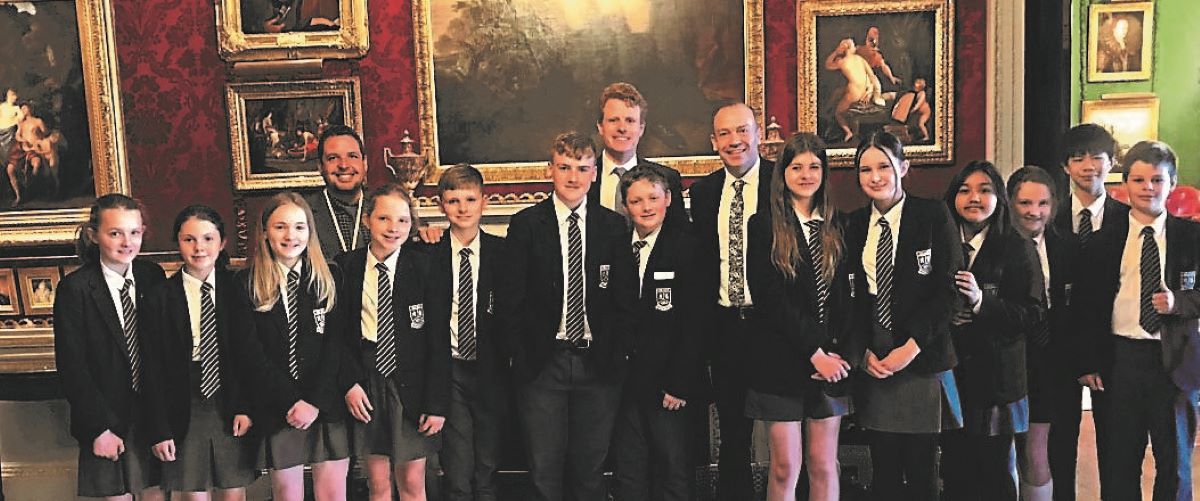 Omagh High pupils meet dignitaries at Hillsborough Castle