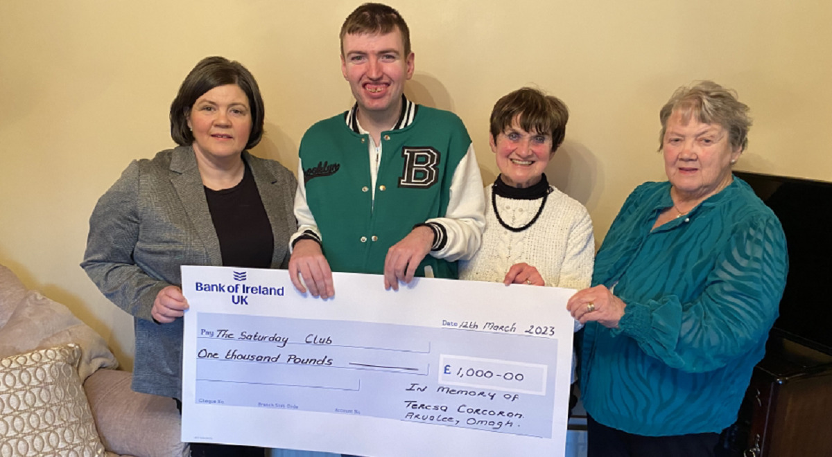 Generous donation to Saturday Club