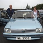 Kevin and Mary McHugh set off in their treasured 1986 Austin Metro 1275cc. JasMc9