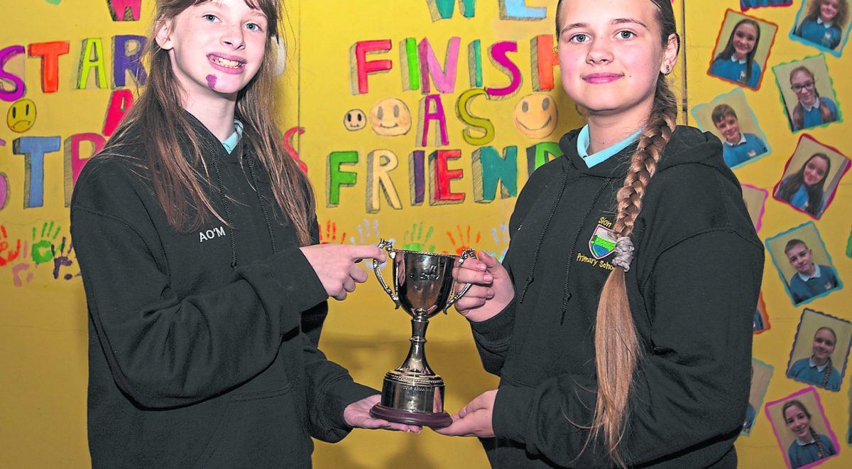 The Sion Mills Leavers WI Arts and Crafts award was presented to Abbie and Auguste. JasMc1