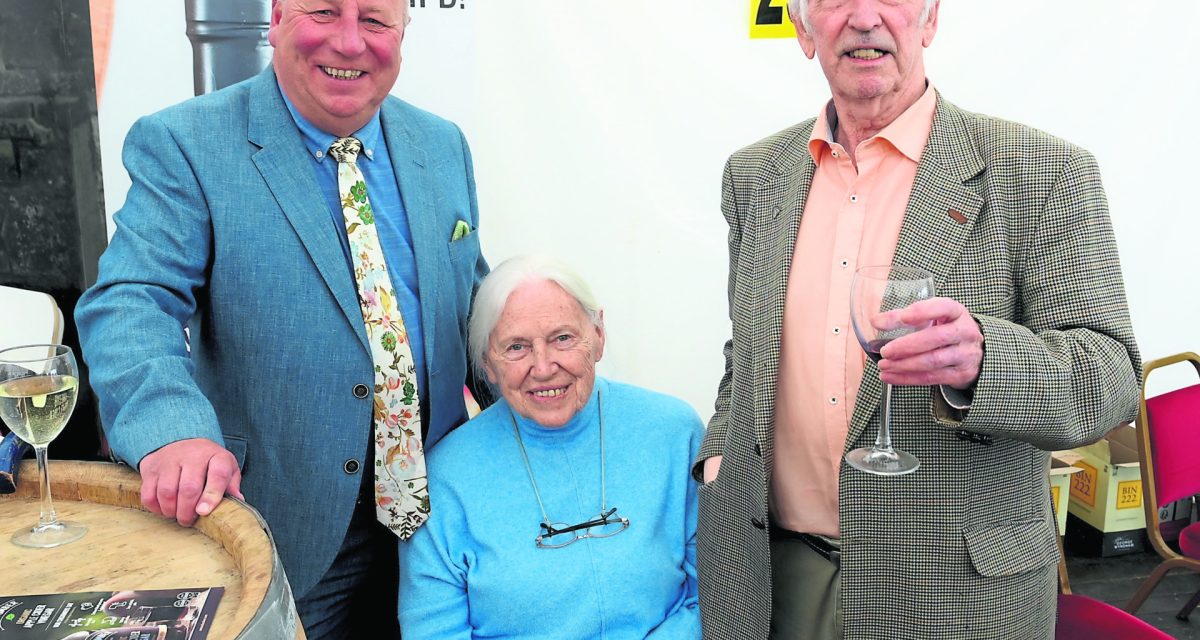 Peter and Elaine Waterson, with John Chambers, pictured at the clogher Valley Agricuturial Show reception for the sponsors of the annual show, on Tuesday evening. MC 71