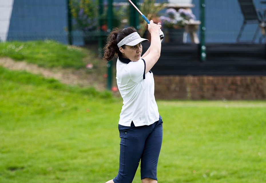 Catherine Neeson with a clean drive. KMG05