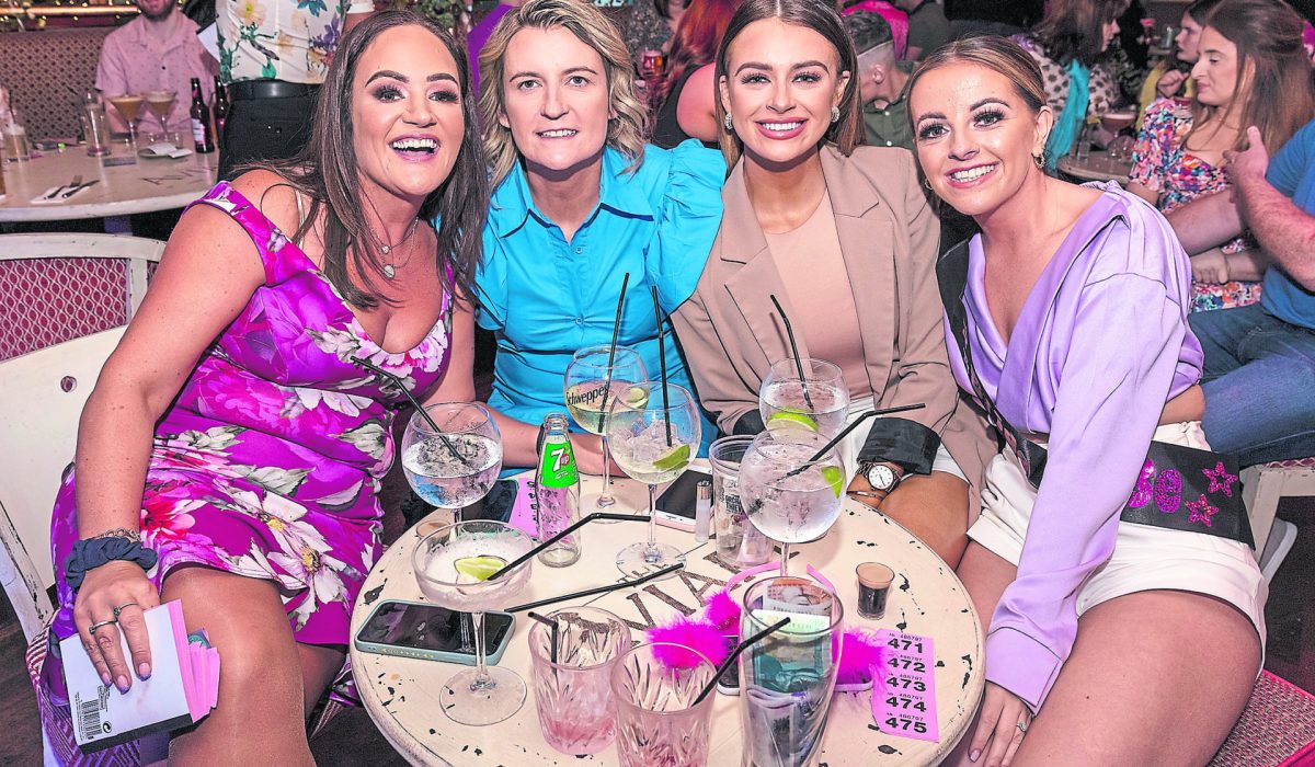 Sam Tobin with friends Kelly and Niamh McKenna and Leona Corrigan.JMG13