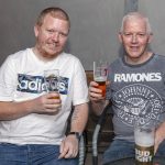 Conor and Martin Spracklin enjoy a refreshing drink at Bogans Bar.JMG12