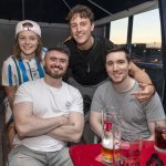 Ryan Murphy with friends Eamon and Patrick McErlean and Rachel McKane.JMG15