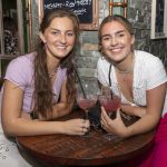 Lucy and Alice Brunt enjoy the party atmosphere of the Blind Cobbler Bar Omagh.JMG17