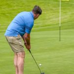 Damien Meenagh sends his ball toward the 1st cup.JMG9