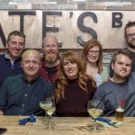 Enjoying the party atmosphere at the Blind Cobbler Bar.JMG35