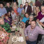 Barry McPhilomey retired from T & F Hospital Omagh after 38 Years of service and has pictures taken with friends and family at the Aviary Bar.JMG40