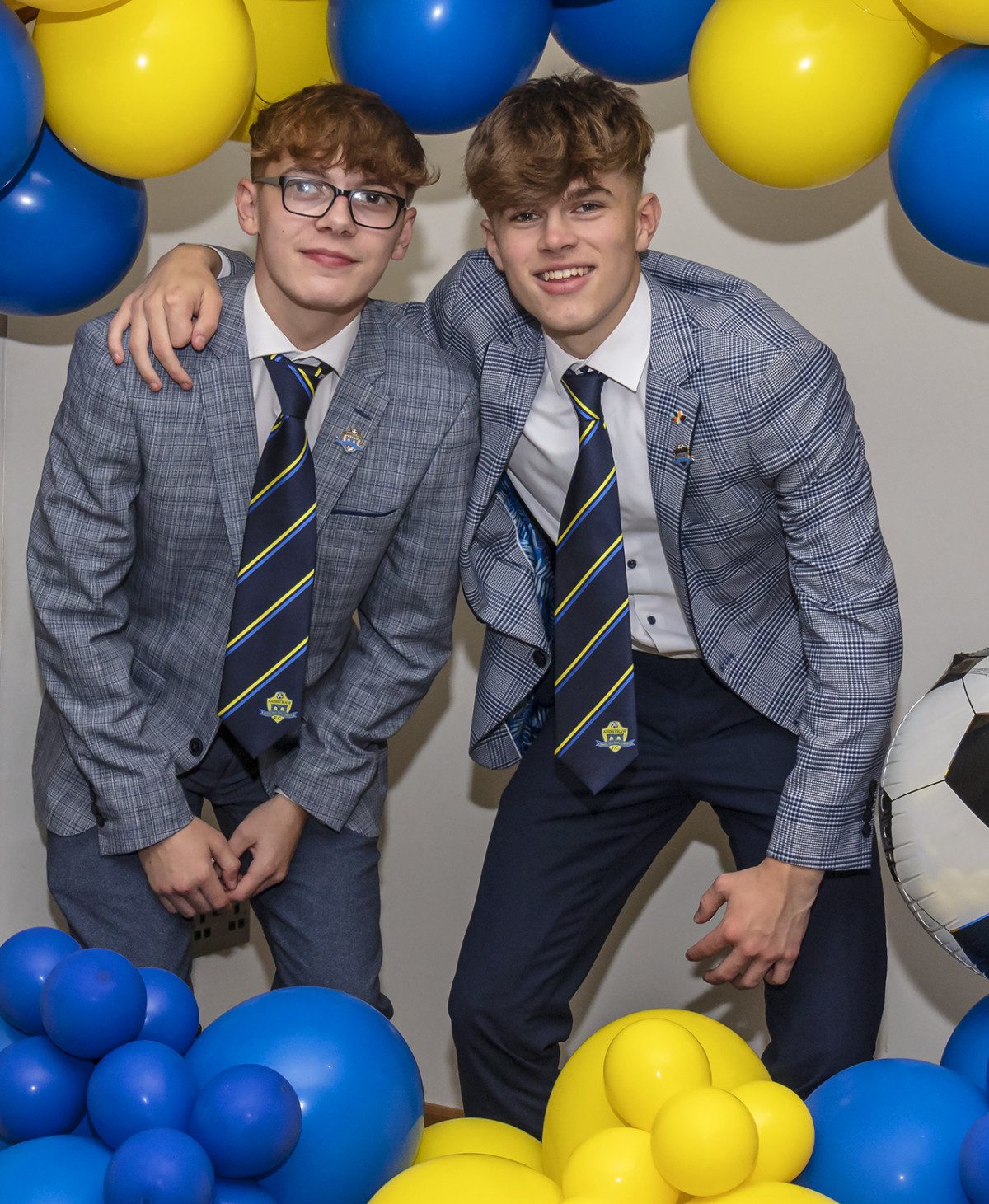 Rio Burke and Travis Sinclair enjoy the party atmosphere at the Silverbirch Hotel Omagh.JMG22