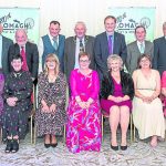 Joe Crozier, Chairman of Tyrone Farming Society, is pictured with his guests at the top table during the 180th Anniversary Dinner at the Mellon Country Hotel Omagh.JMG17