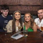 Jamie Thompson, Emily Comac, Esther Robinson and Michael Woodside enjoy the party atmosphere at the Blind Cobbler Bar John Street Omagh.JMG15