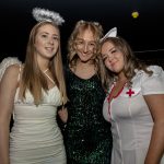 Georgia Forbes with friends Ruby Hood and Chloe O'Loughlin enjoy the Halloween Disco Party at Lolas Silverbirch Hotel Omagh.JMG21