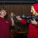 John Armstrong and John Connor as Give Me The Money during the Halloween Party at Lola's.JMG22