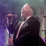 Conor Keys, lead singer with the Committed Band on stage at the INF Hall Omagh during their sold out gig.JMG22