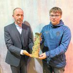 The McKenna Gallery Award for contribution to art and design 2022 was presented to Conal Quinn, pictured with Paul McKenna.