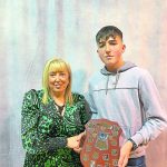 The Principal's Award for 'Sustained Effort' was presented to James Daly, pictured with Ms Doherty, school principal.
