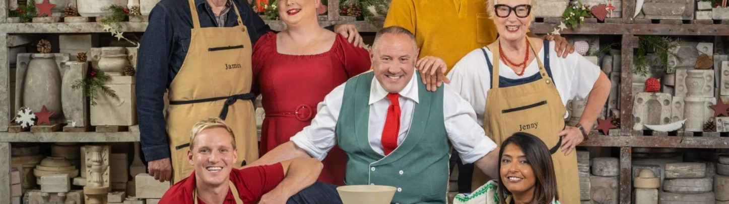 The Great Festive Pottery Throw Down
Christmas Day at 7.50pm on Channel 4
Featuring Keith (who will probably cry) and in this episode, James Fleet, Sunetra Sarker, Jenny Eclair and Jamie Lang will battle it out to take the title of Potter of Christmas. “OK, potters...”