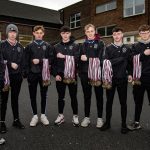 CBS pupils prepare to present runners with their medals. JasMc5