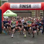 The 5k run leaves the school grounds. JasMc3