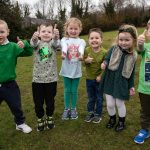 Primary 1 pupils Conaill, Daithi, Darcy, Mason, Erin and Conan have fun at their St. Patrick's Day party in Drumquin. JasMc4