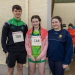 Lauren and Rachel McHugh with Conot Magee are ready for the off at Gemmas 5k.