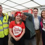 Sean Patterson, Fiona Lockwood, Hugo Duncan, Andrew McMurdie, and Chair of Mid Ulster Council, Councillor Cora Corry, joining in the fun, at the Chest Heart and Stroke fund raising hooley at the lough. MC 39